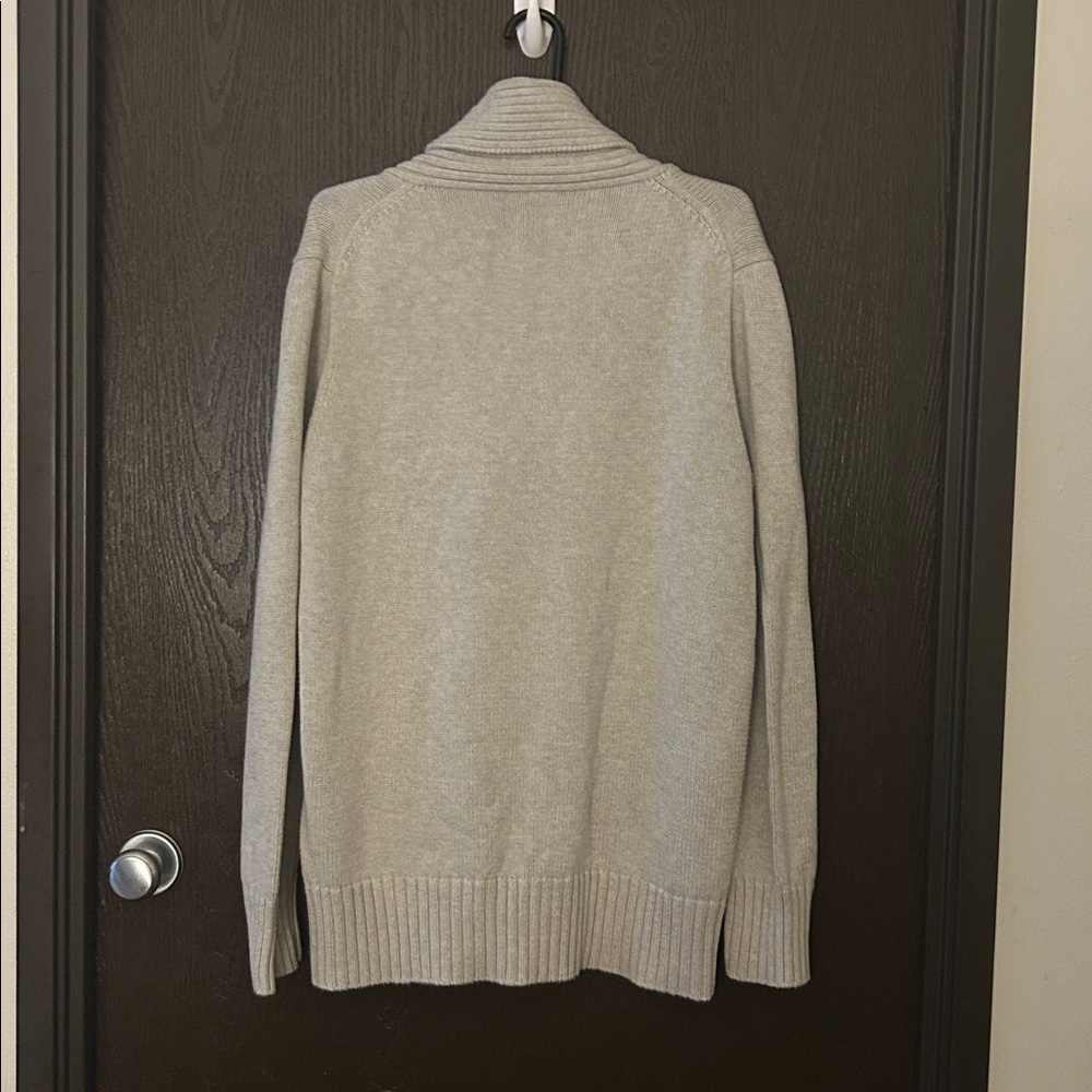 J. Crew Factory Women's Lt. Gray Shawl Collar Chunky Long Cardigan Sweater..XL - Picture 4 of 10